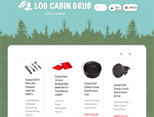 Tablet Screenshot of logcabingrub.com